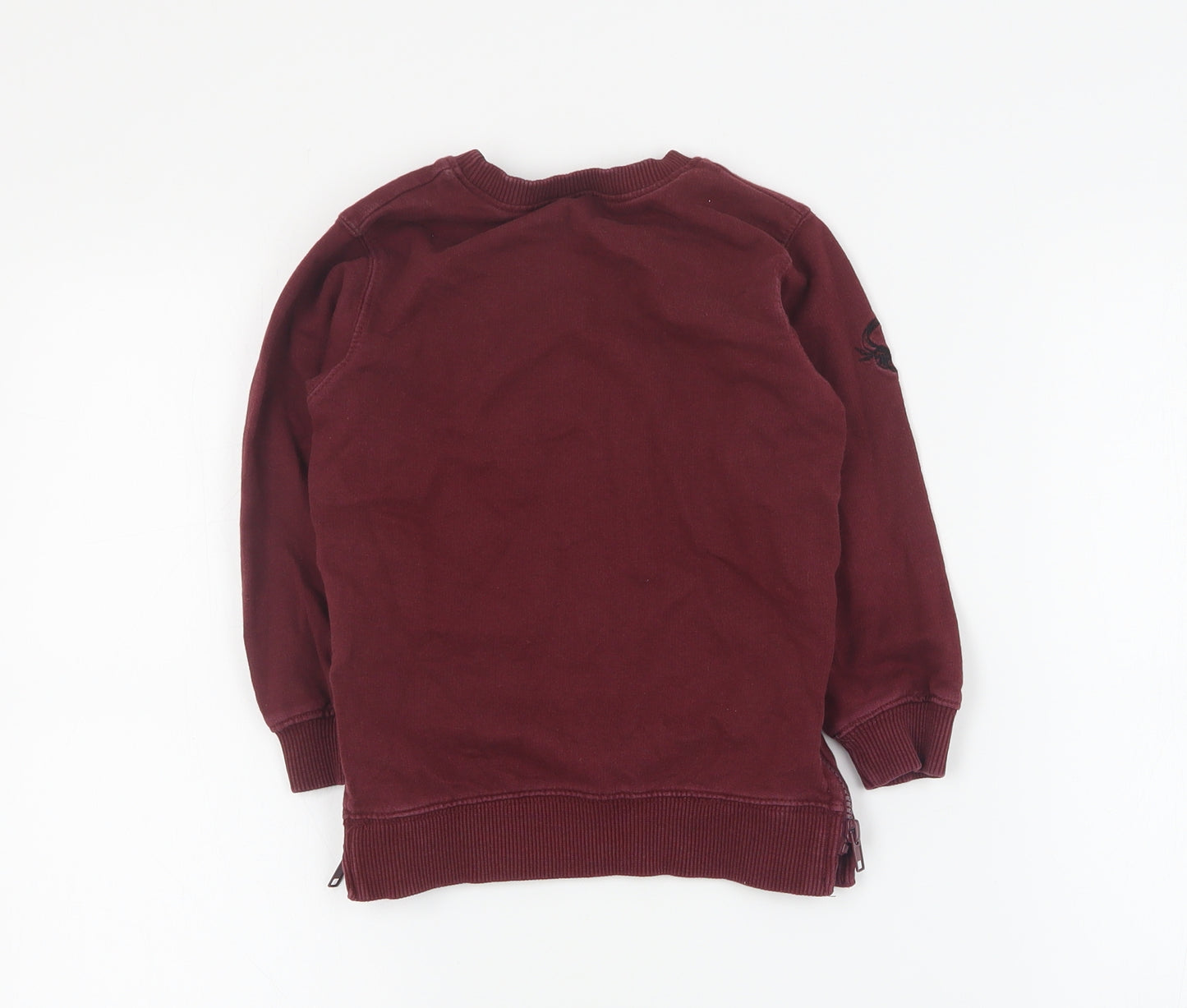 Matalan Boys Red  Cotton Pullover Sweatshirt Size 3-4 Years  Pullover