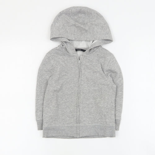 George Boys Grey  Cotton Full Zip Hoodie Size 2-3 Years  Zip