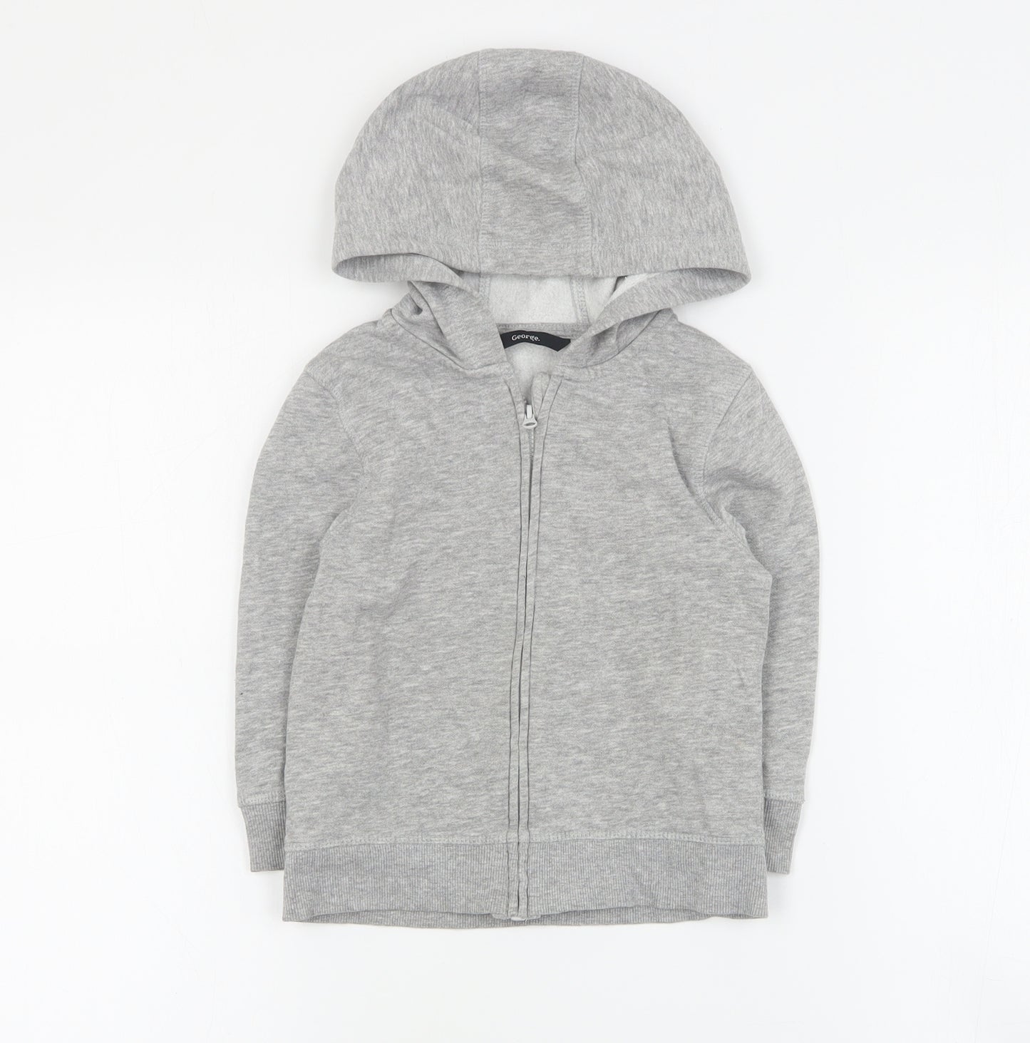 George Boys Grey  Cotton Full Zip Hoodie Size 2-3 Years  Zip
