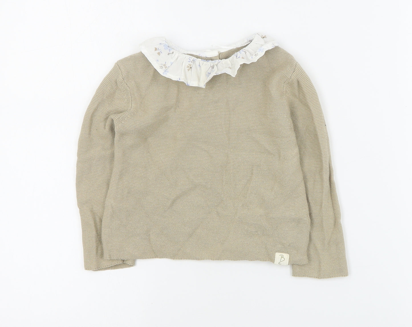 George Baby Brown  Cotton Pullover Jumper Size 18-24 Months  Button