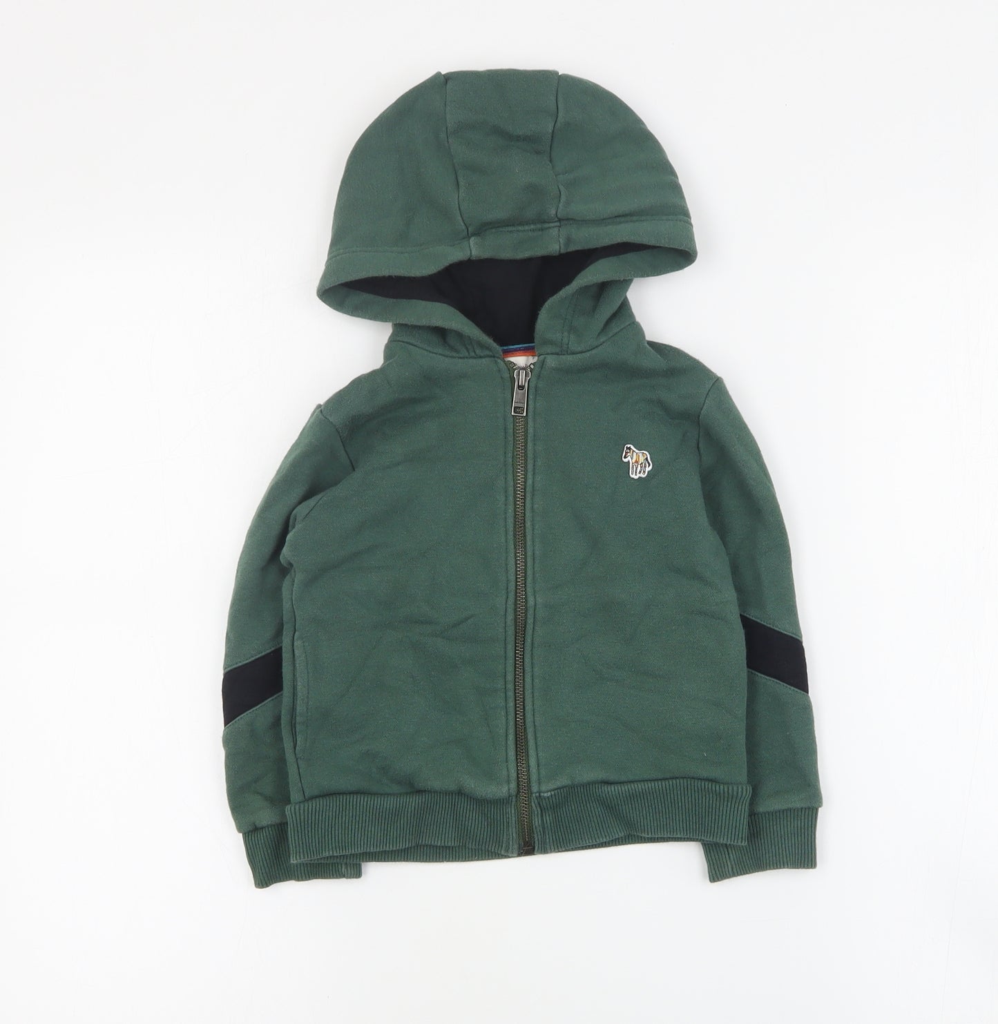 Paul Smith Boys Green  Cotton Full Zip Hoodie Size 4 Years  Zip
