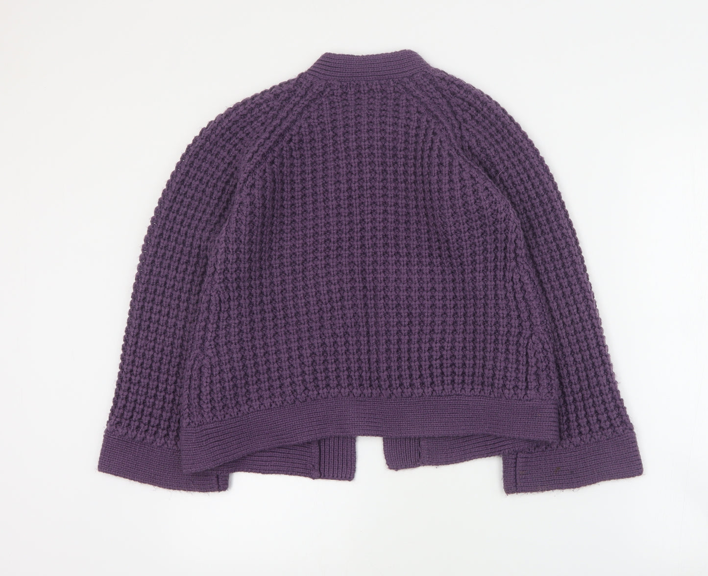 George Girls Purple Round Neck  Acrylic Cardigan Jumper Size 10-11 Years  Button