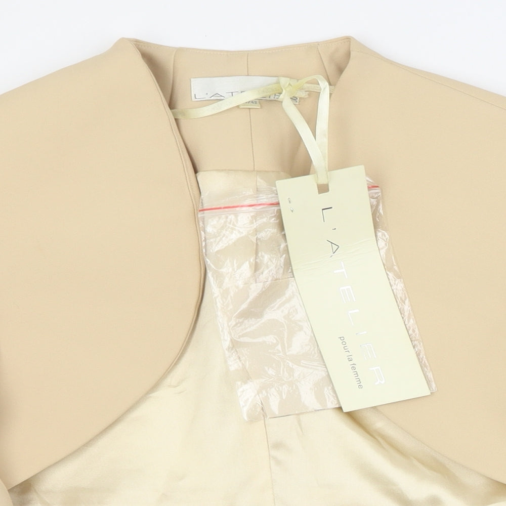 L'Atelier Womens Beige   Jacket  Size 14