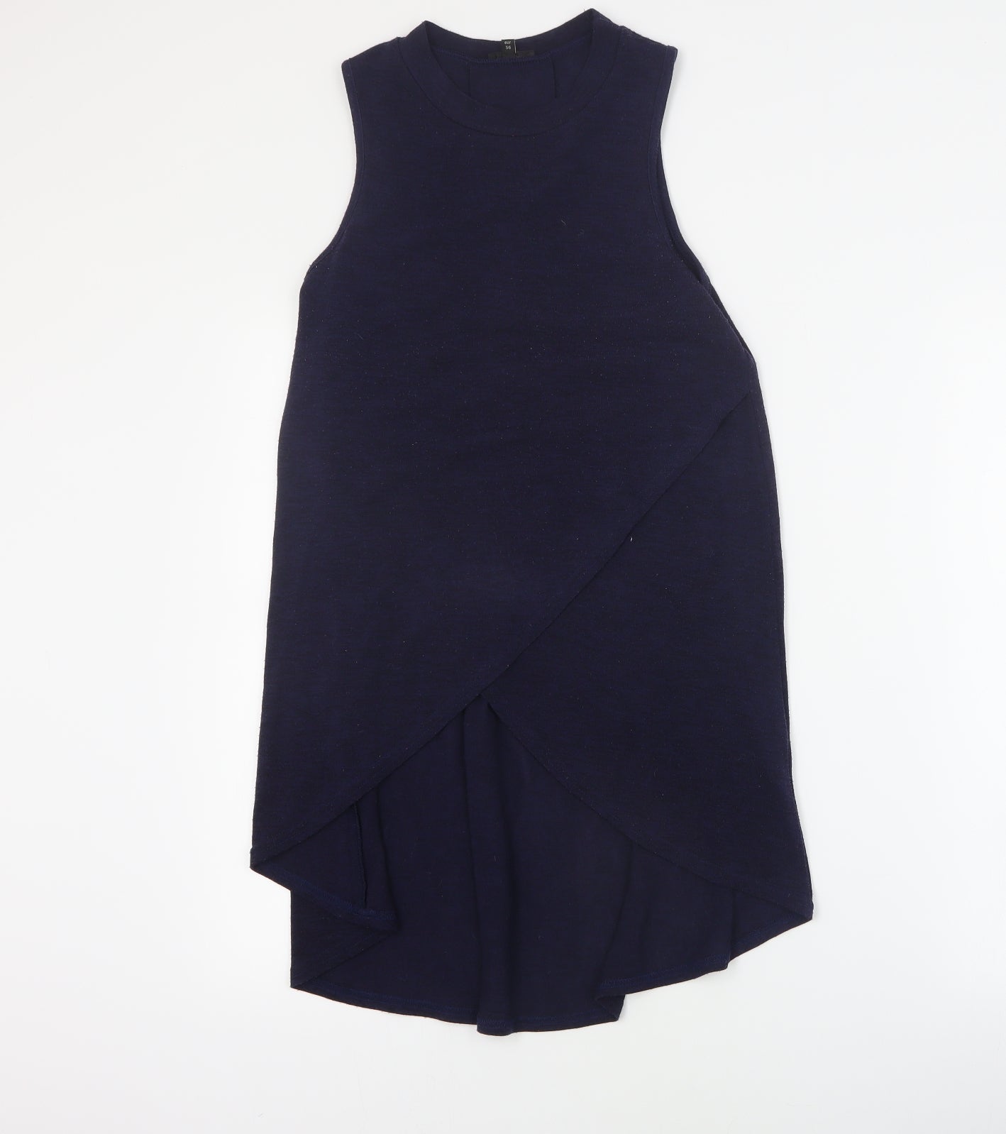 River Island Womens Blue  Polyester Basic Tank Size 10 Round Neck