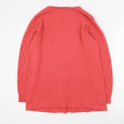 Wardrobe Womens Pink Round Neck  Acrylic Cardigan Jumper Size 12