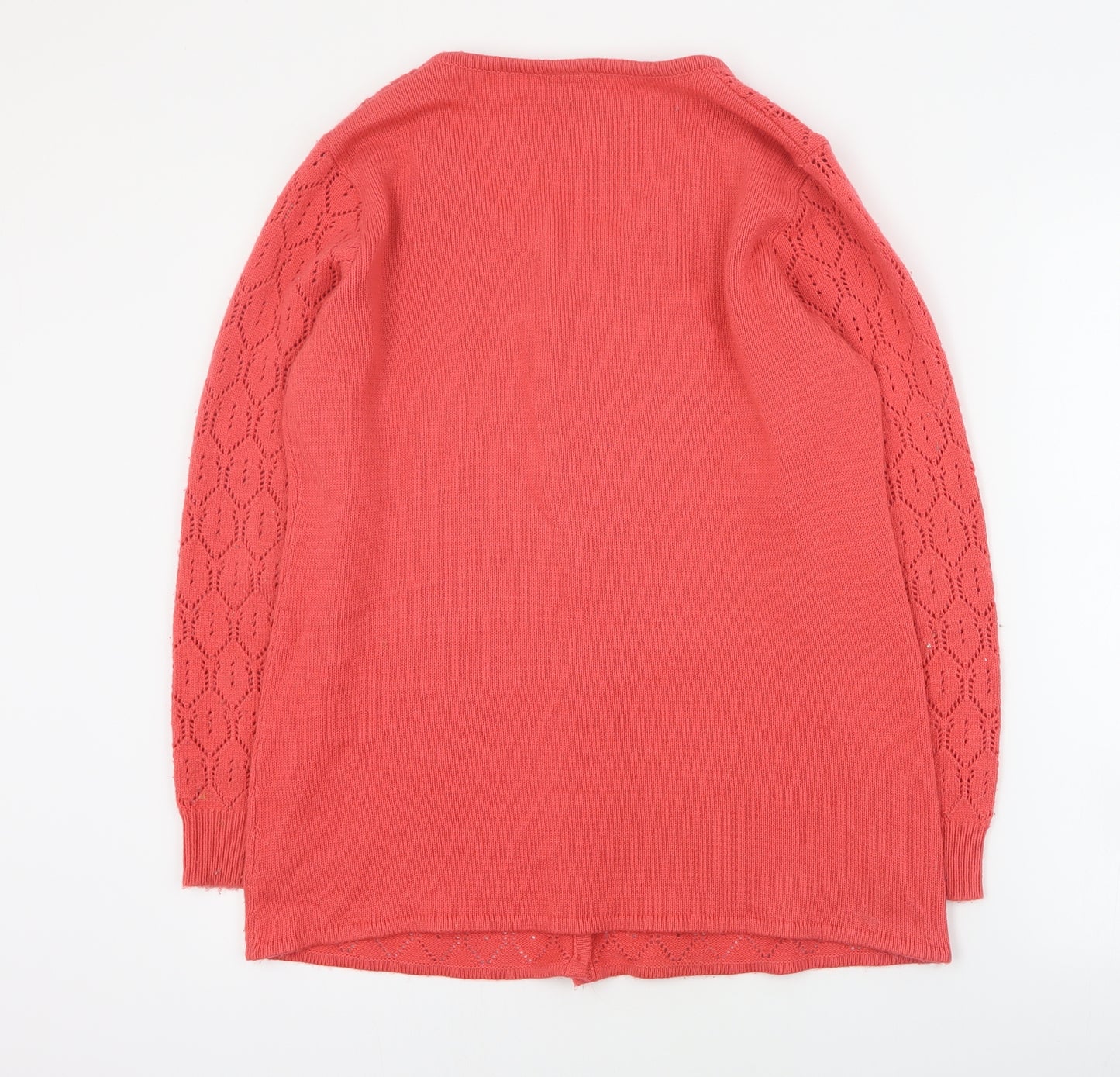 Wardrobe Womens Pink Round Neck  Acrylic Cardigan Jumper Size 12