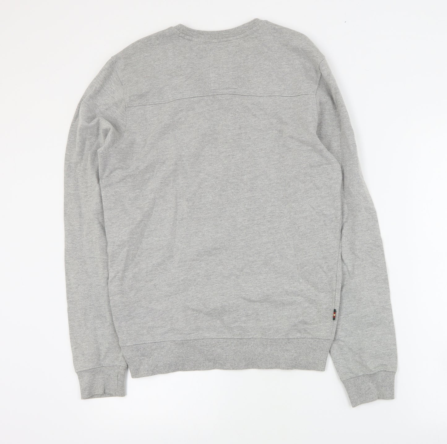 Luke Mens Grey  Cotton Pullover Sweatshirt Size S