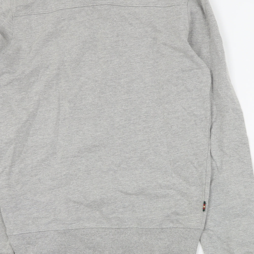 Luke Mens Grey  Cotton Pullover Sweatshirt Size S
