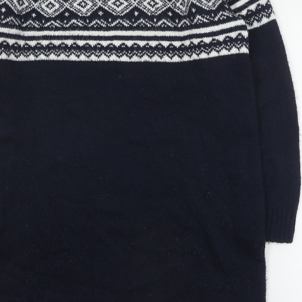 ESMARA Womens Blue  Polyacrylate Fibre Jumper Dress  Size L  Round Neck Pullover