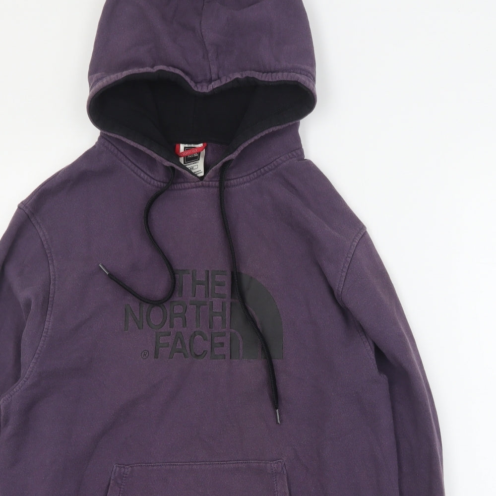 The Northface Mens Purple  Cotton Pullover Hoodie Size M