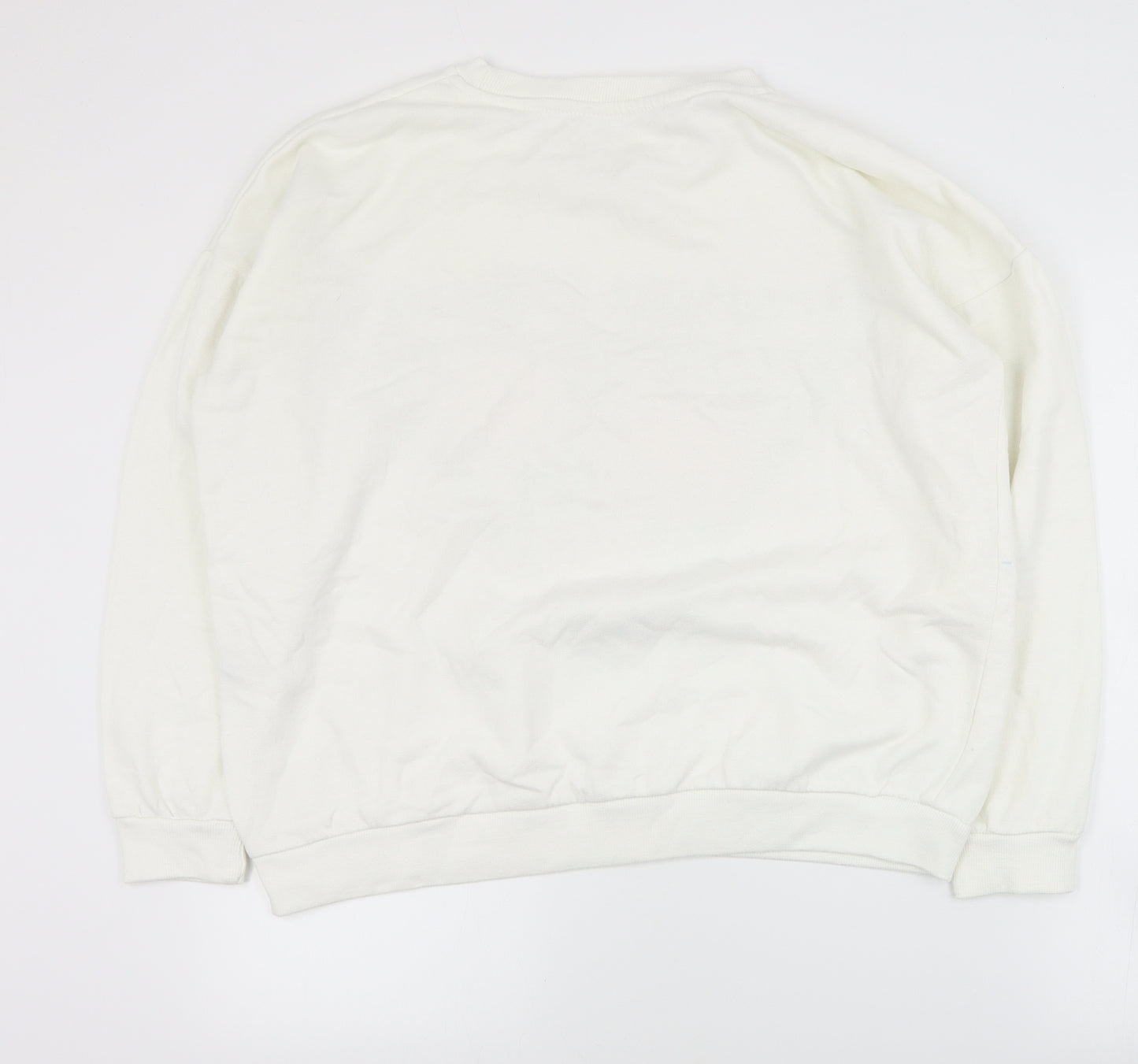 Pep&Co Womens White  Polyester Pullover Sweatshirt Size L  Pullover