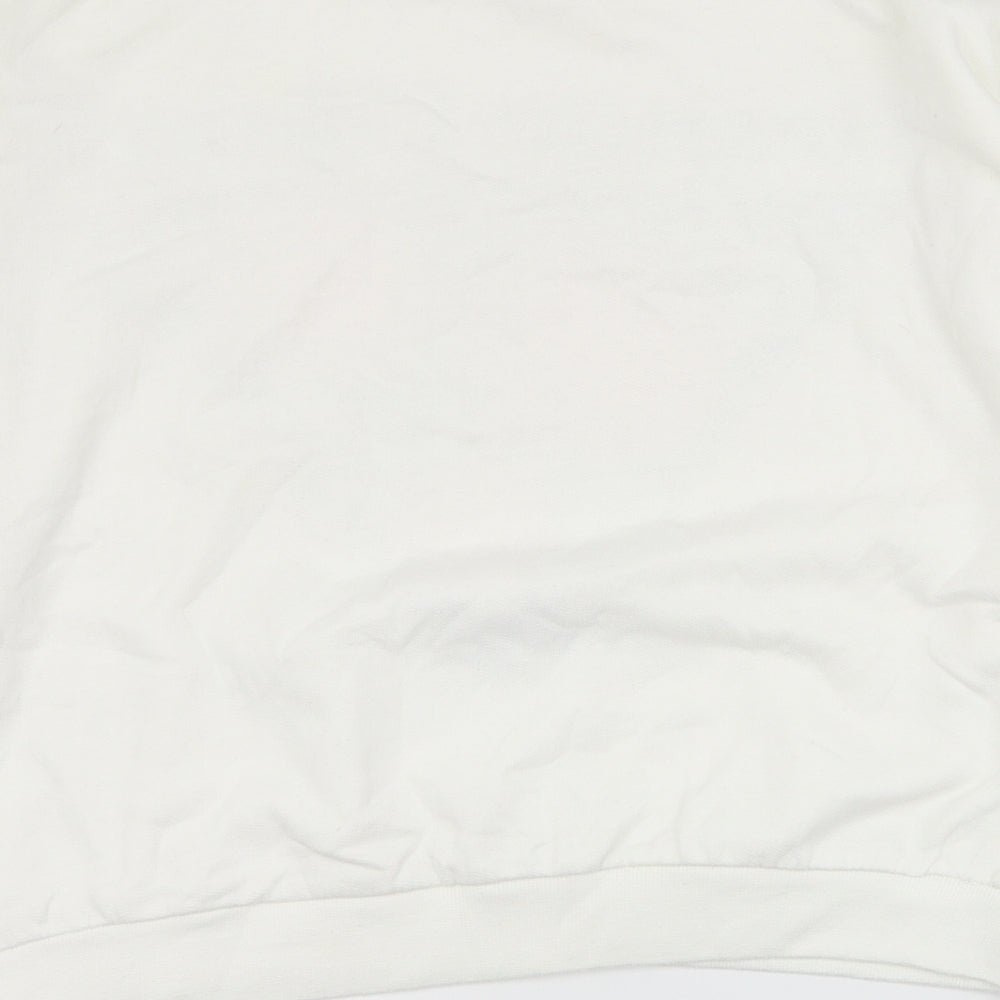 Pep&Co Womens White  Polyester Pullover Sweatshirt Size L  Pullover