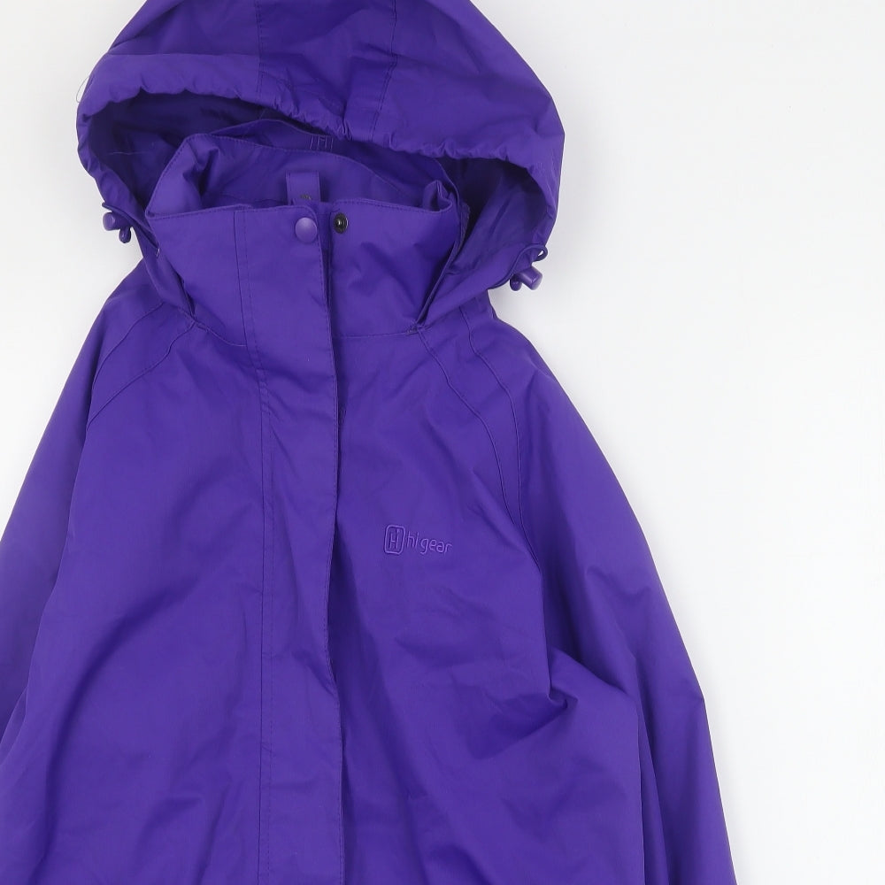 HiGear Womens Purple   Rain Coat Coat Size 12  Zip