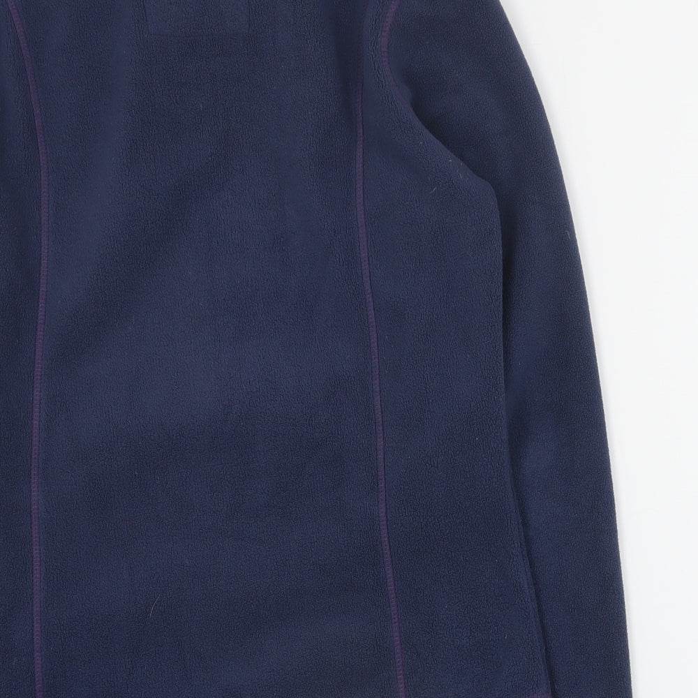Weird Fish Womens Blue  Polyester Pullover Sweatshirt Size 10  Zip