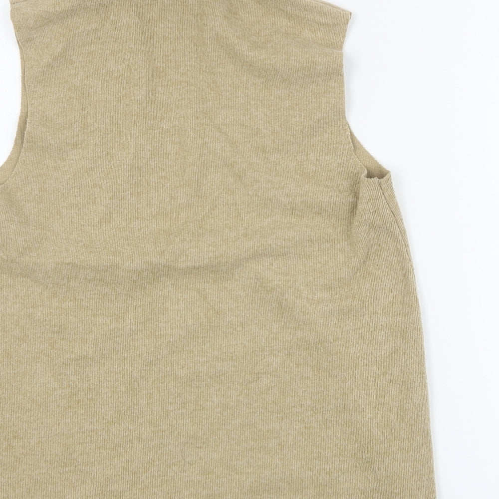 Zara Womens Brown Roll Neck  Cotton Pullover Jumper Size S