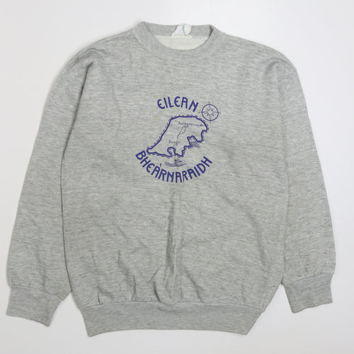 Blue Elliot Womens Grey  Acrylic Pullover Sweatshirt Size L  Pullover
