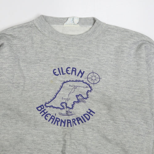 Blue Elliot Womens Grey  Acrylic Pullover Sweatshirt Size L  Pullover