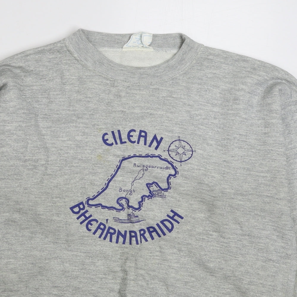 Blue Elliot Womens Grey  Acrylic Pullover Sweatshirt Size L  Pullover