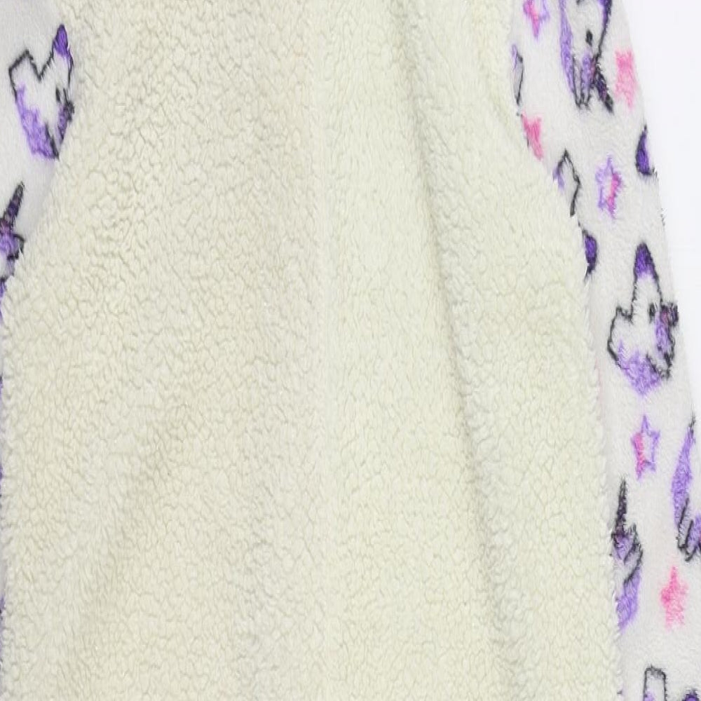 Dorothy Perkins Girls White Solid Polyester Top One Piece Size 6-7 Years  Zip - Unicorn Onesie