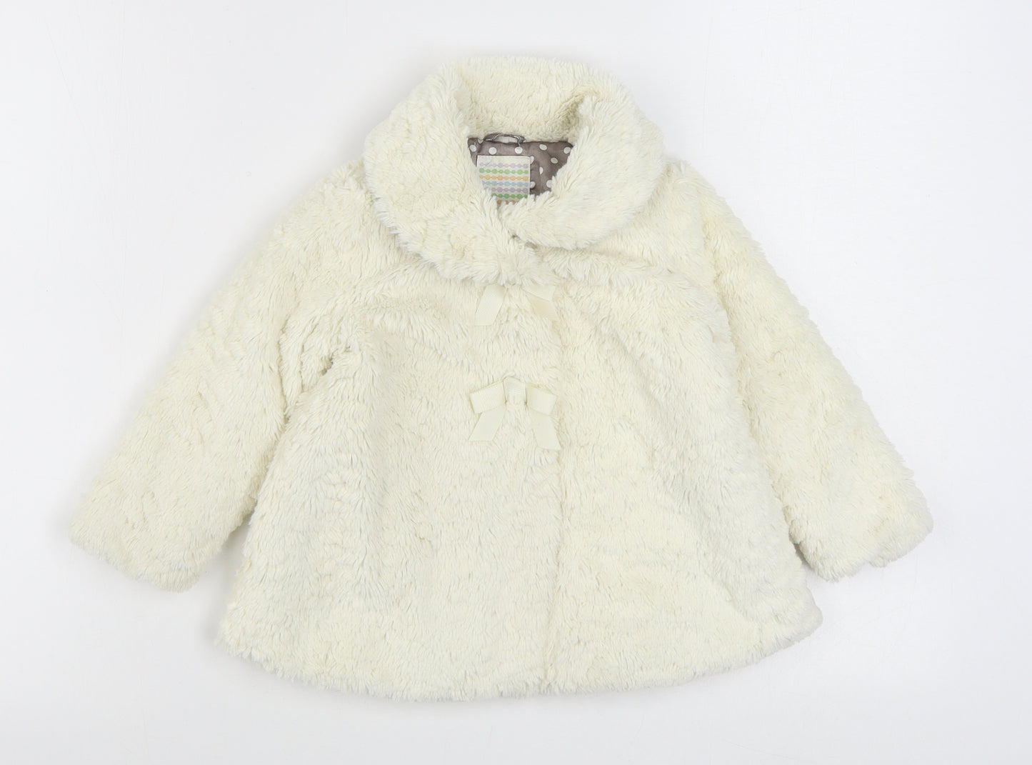 John Lewis Girls White   Jacket  Size 12-18 Months   Button