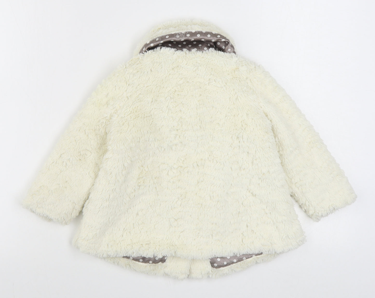 John Lewis Girls White   Jacket  Size 12-18 Months   Button