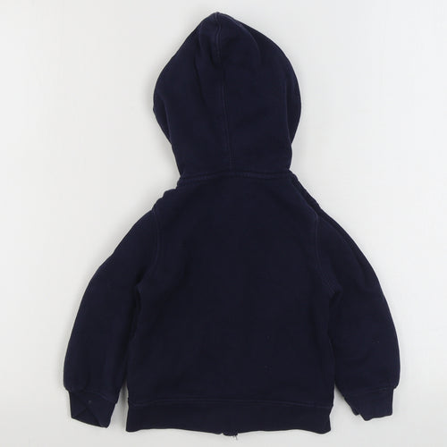 Gap Girls Blue  100% Cotton Full Zip Hoodie Size 3 Years  Zip