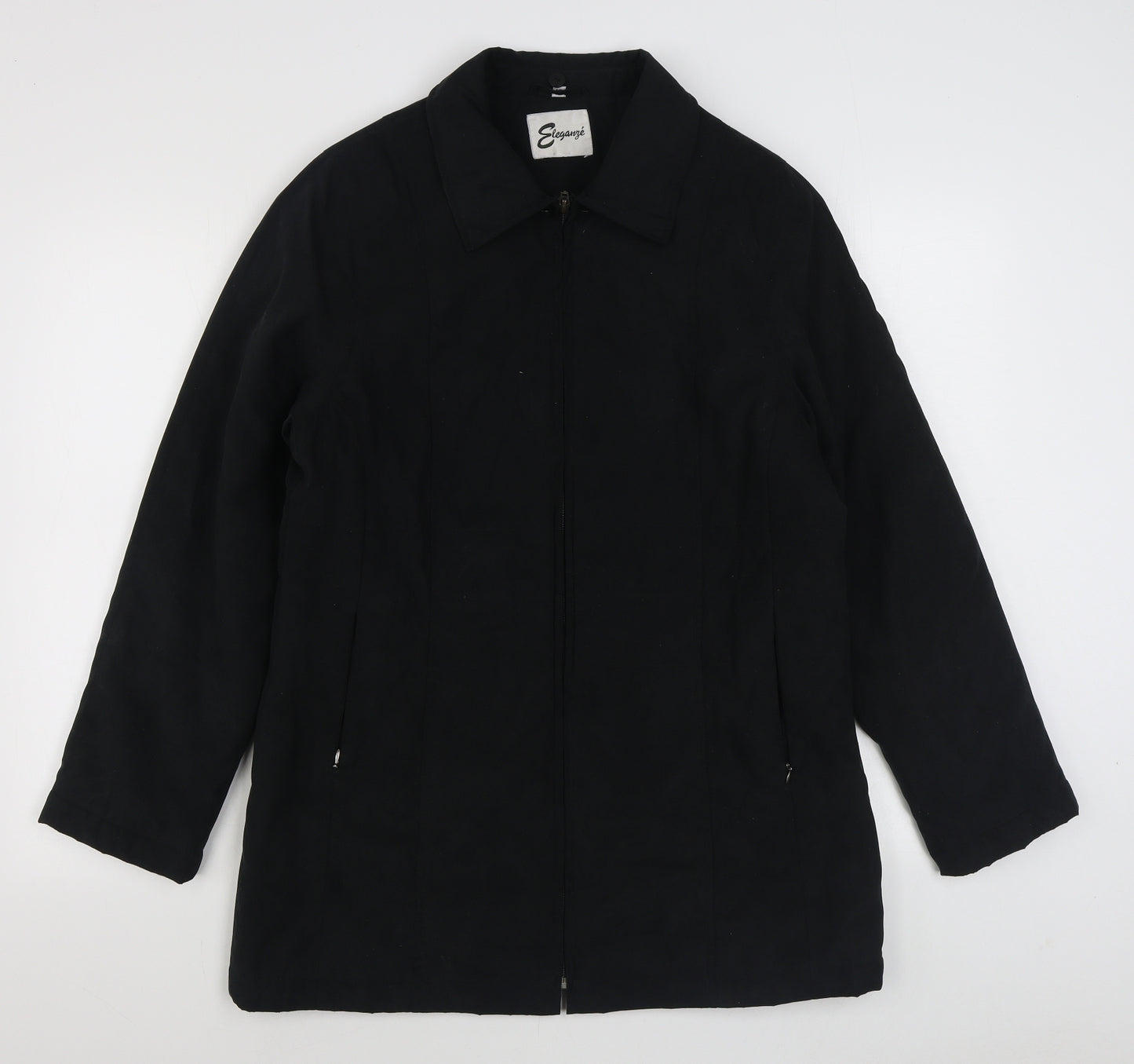 Elegance Womens Black   Jacket  Size 12  Zip