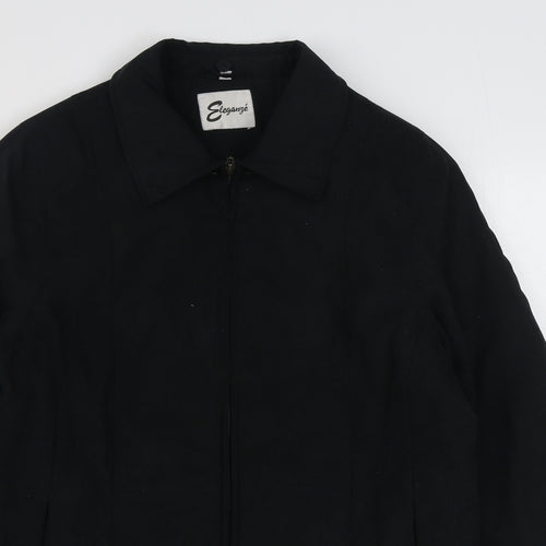 Elegance Womens Black   Jacket  Size 12  Zip