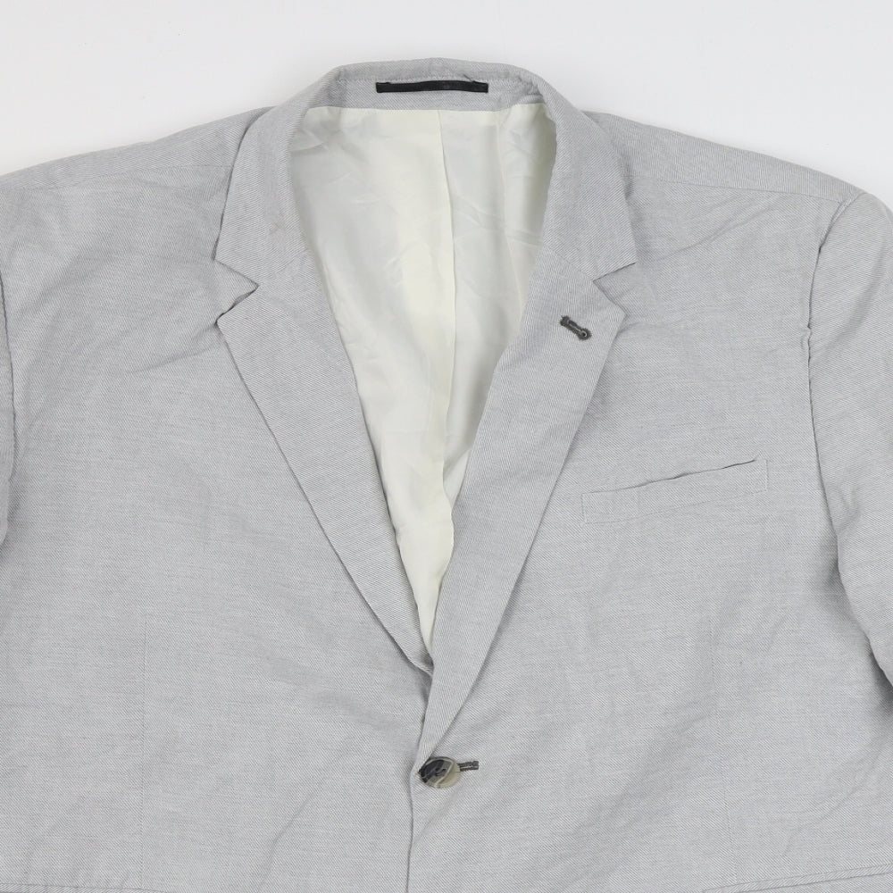 Cedar Wood State Mens Grey  Cotton Jacket Suit Jacket Size XL