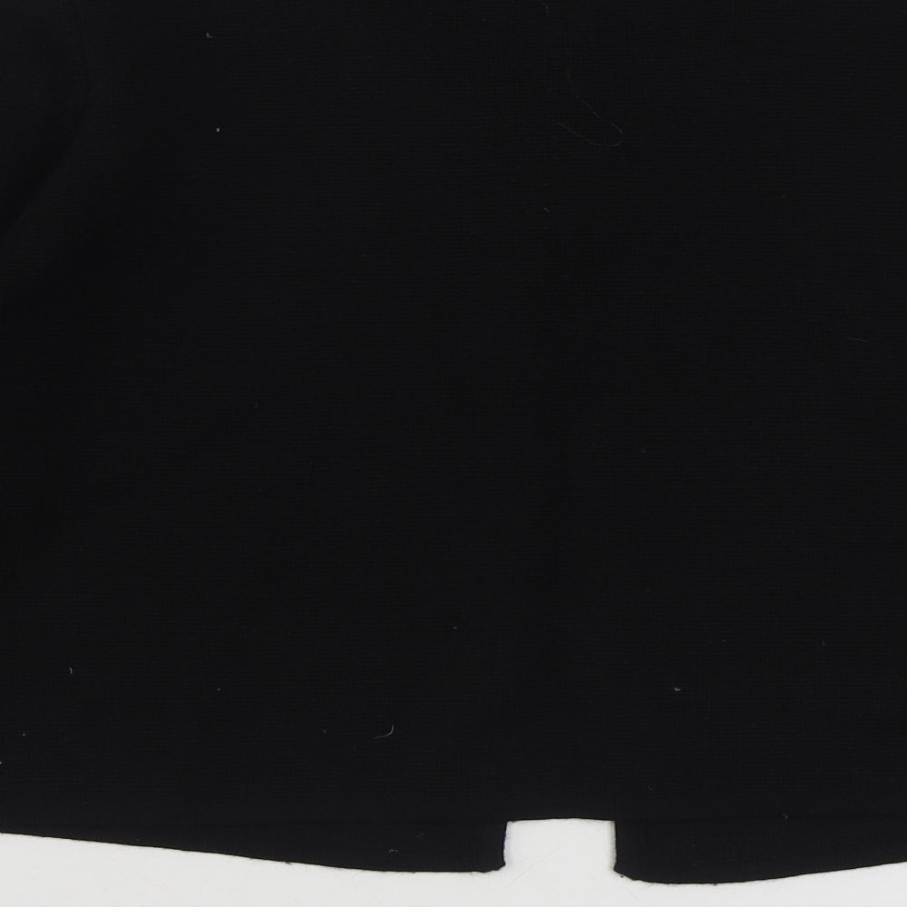 Monsoon Womens Black V-Neck  Acrylic Cardigan Jumper Size 14