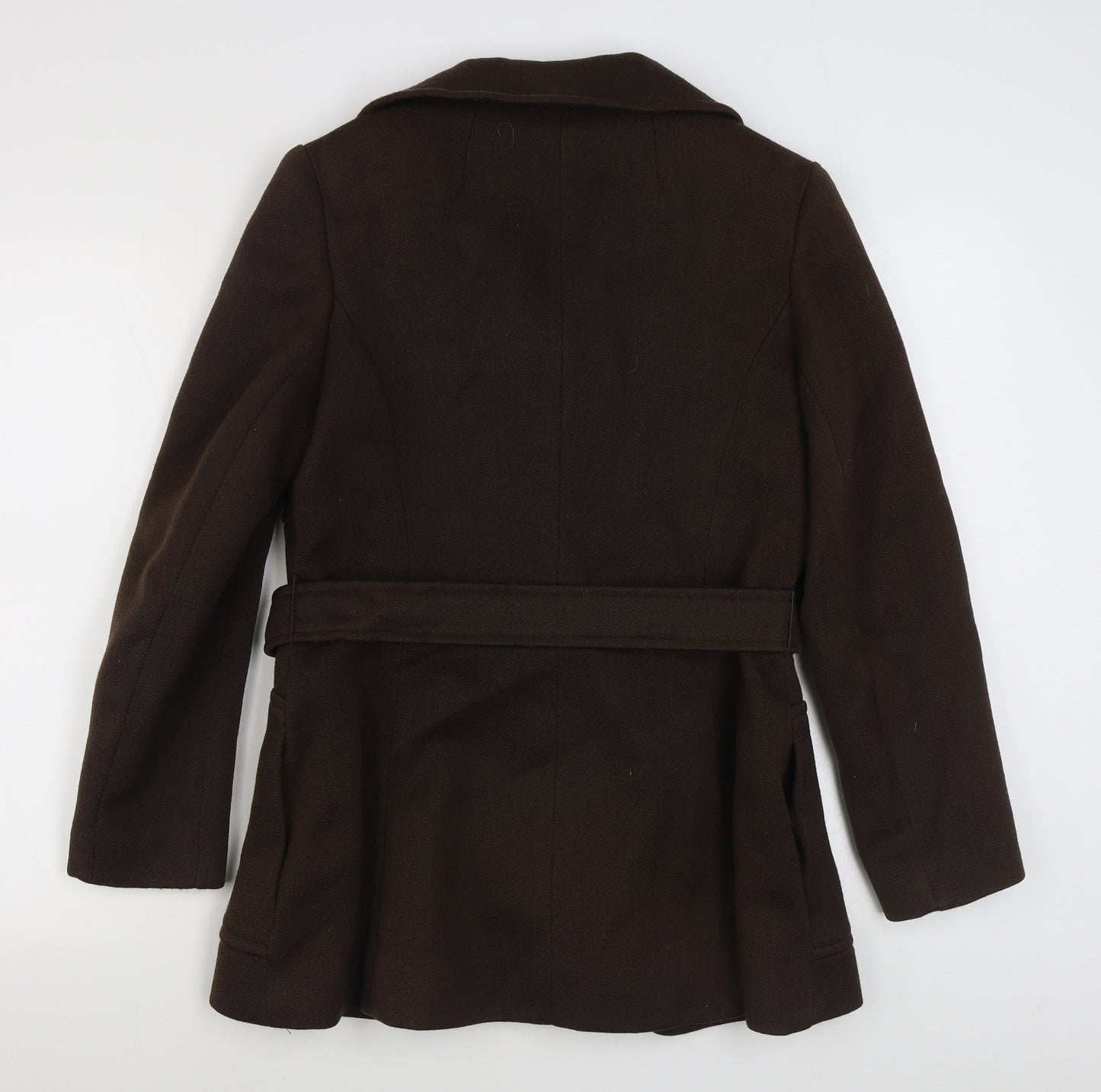 Mark Russell Womens Brown   Overcoat Coat Size 14  Button