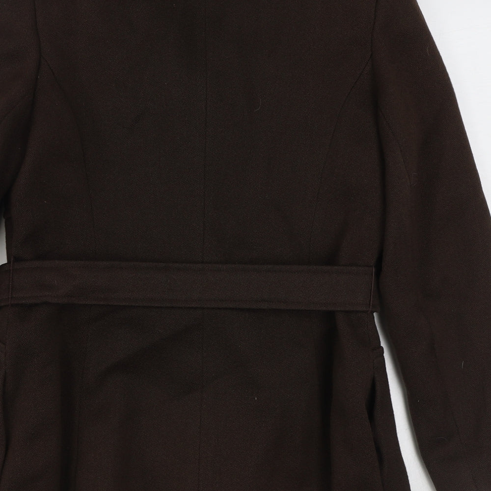 Mark Russell Womens Brown   Overcoat Coat Size 14  Button