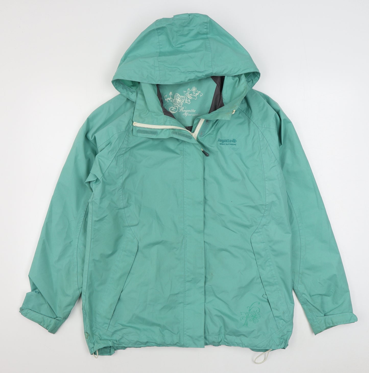 Regatta Womens Green   Rain Coat Coat Size 12  Zip