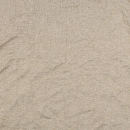 Gallery Womens Beige Round Neck  Viscose Pullover Jumper Size M