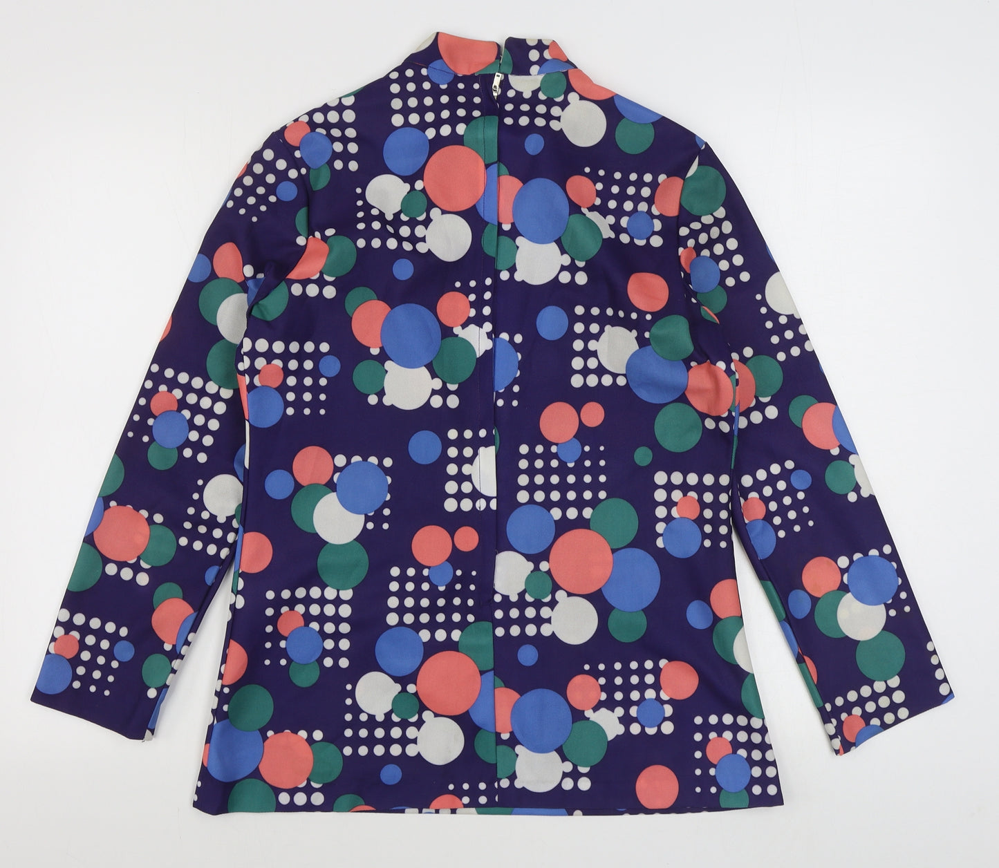 Dabra Wear Womens Multicoloured Polka Dot Nylon Basic Blouse Size 10 Henley
