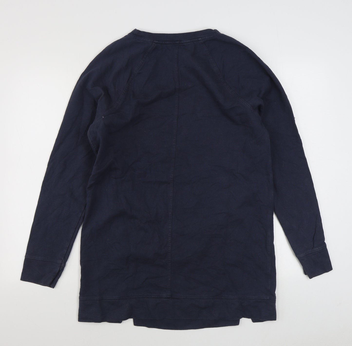 NEXT Womens Blue  100% Cotton Jumper Dress  Size 12  Round Neck Pullover