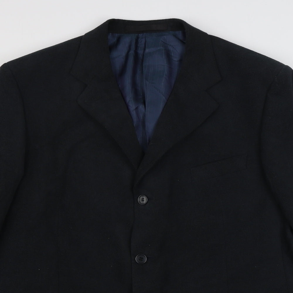 Marks and Spencer Mens Blue  Cotton Jacket Suit Jacket Size M