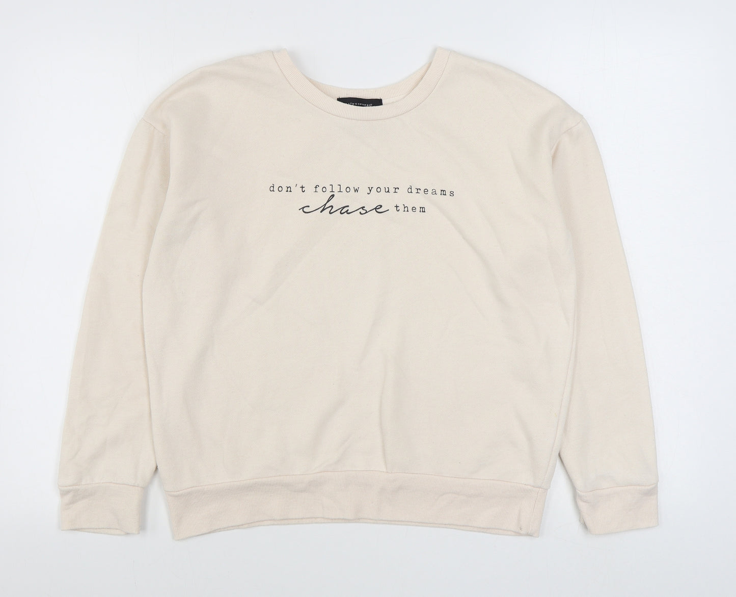 Primark Womens Pink  Cotton Pullover Sweatshirt Size 8  Pullover