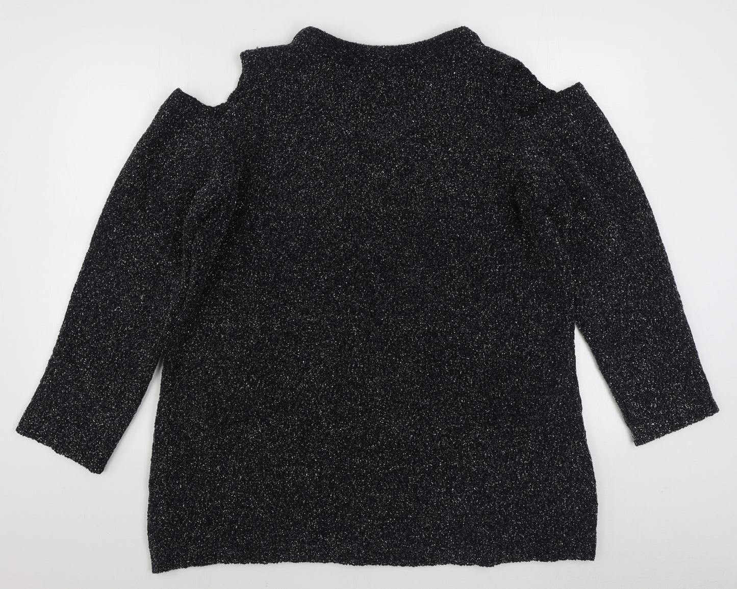 Body Flirt Womens Grey V-Neck  Polyester Pullover Jumper Size L