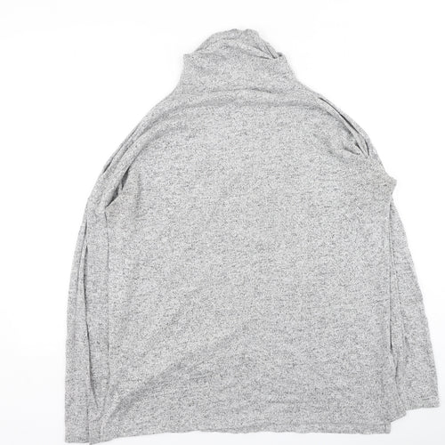 Deane & White Womens Grey High Neck  Rayon Pullover Jumper Size M