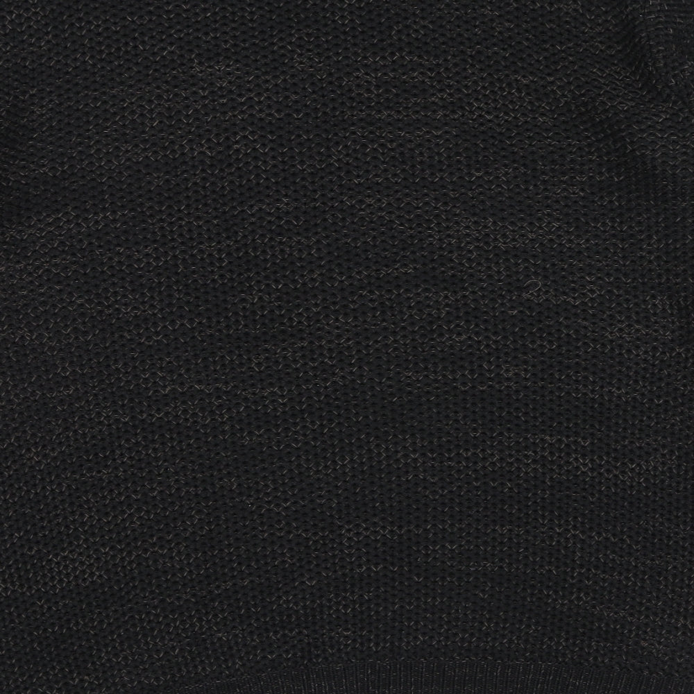 George  Mens Black Round Neck  Acrylic Pullover Jumper Size L