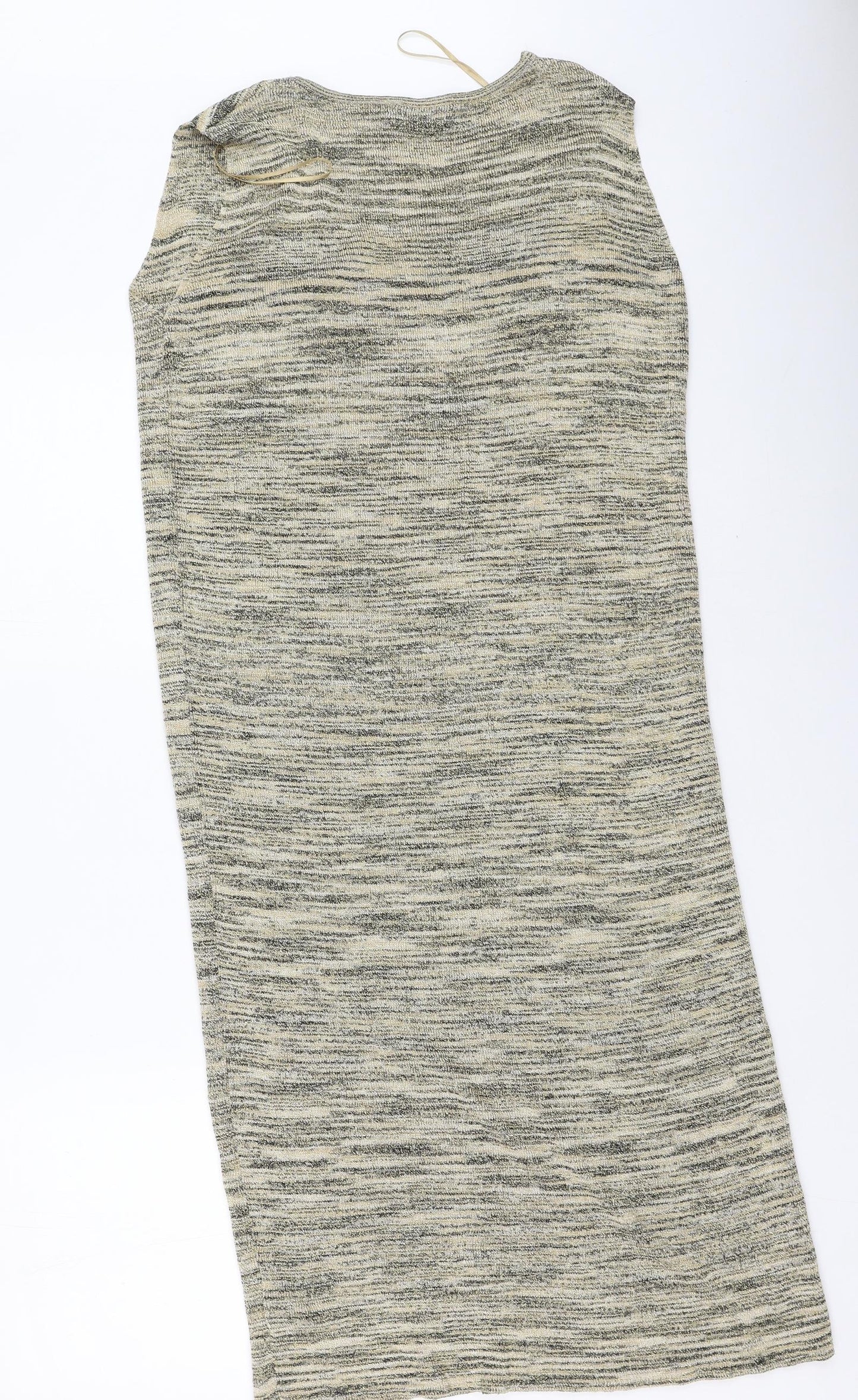 Marks and Spencer Womens Gold  Viscose Bodycon  Size 14  V-Neck