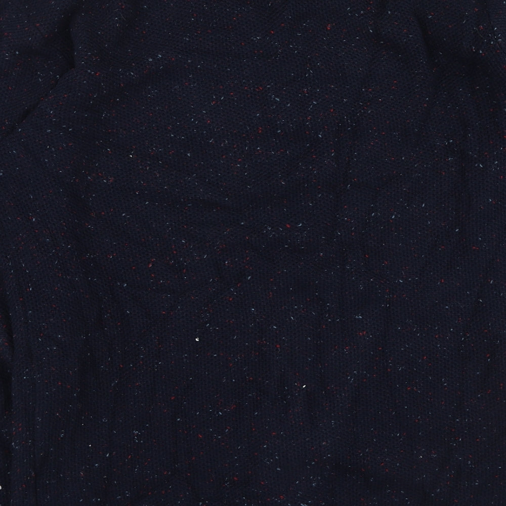 FSBN Mens Blue Round Neck  Polyester Pullover Jumper Size L