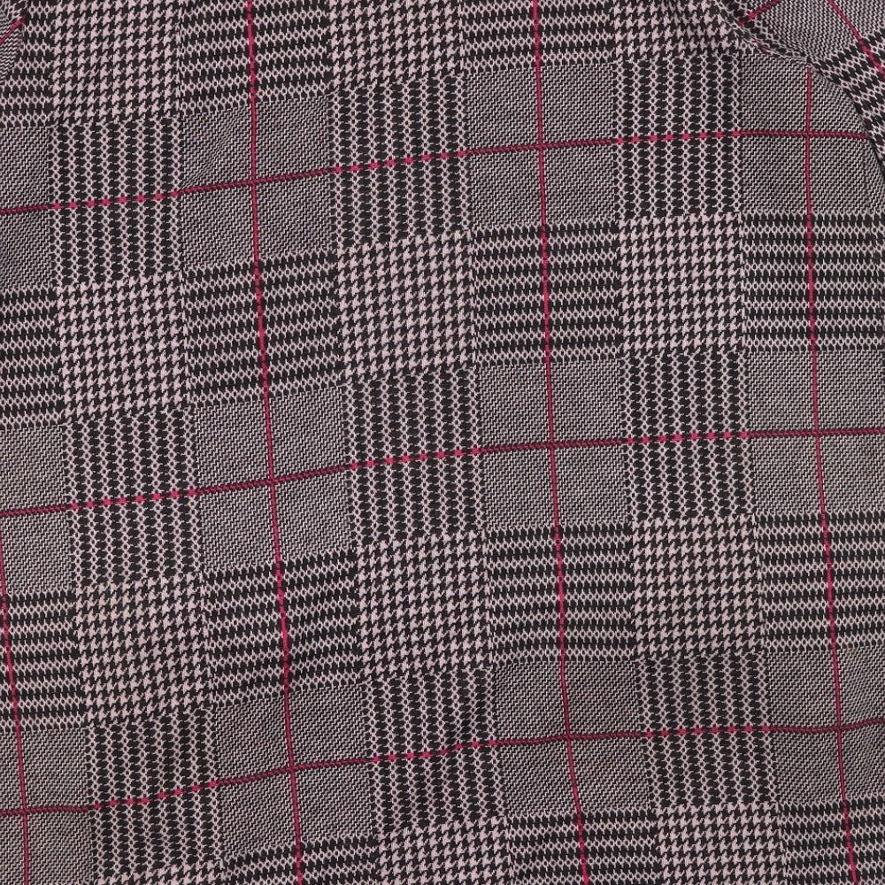 TU Womens Multicoloured Plaid Polyester Bodycon  Size 20  Round Neck
