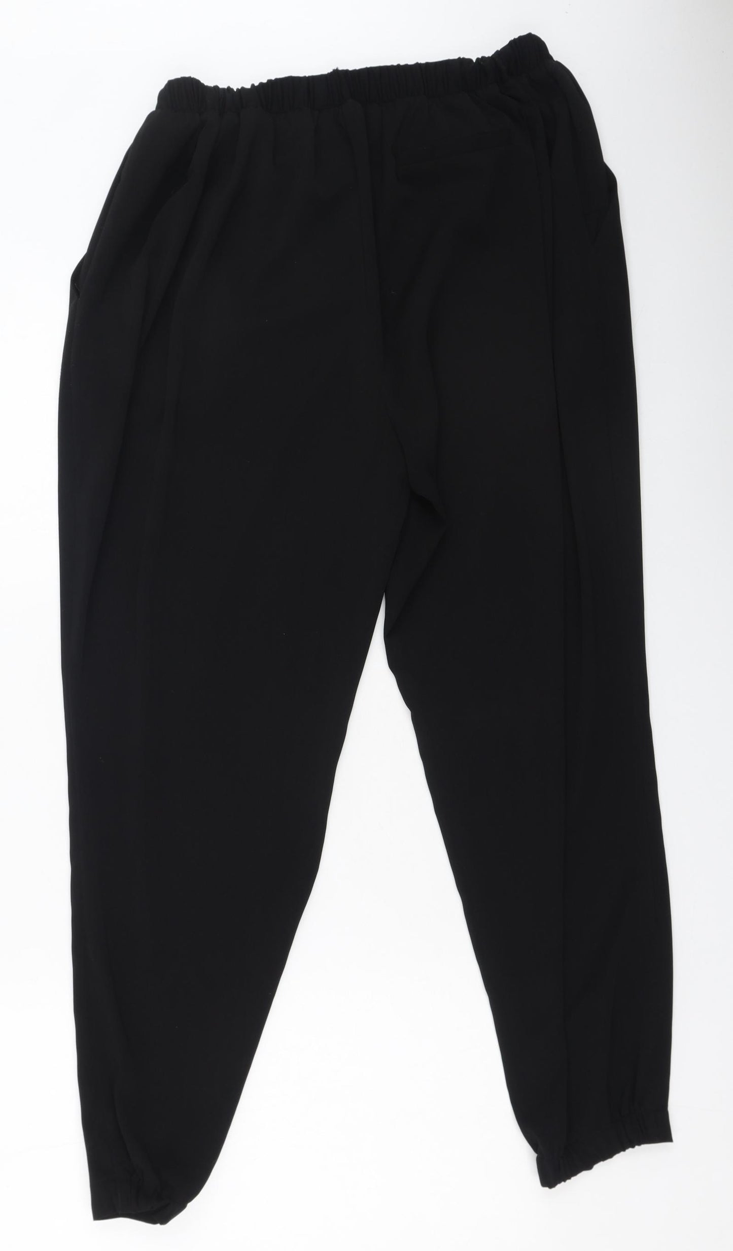Papaya Womens Black  Polyester Trousers  Size 18 L27 in Regular