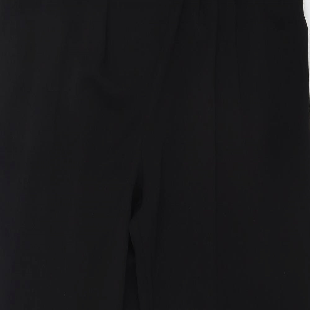 Papaya Womens Black  Polyester Trousers  Size 18 L27 in Regular