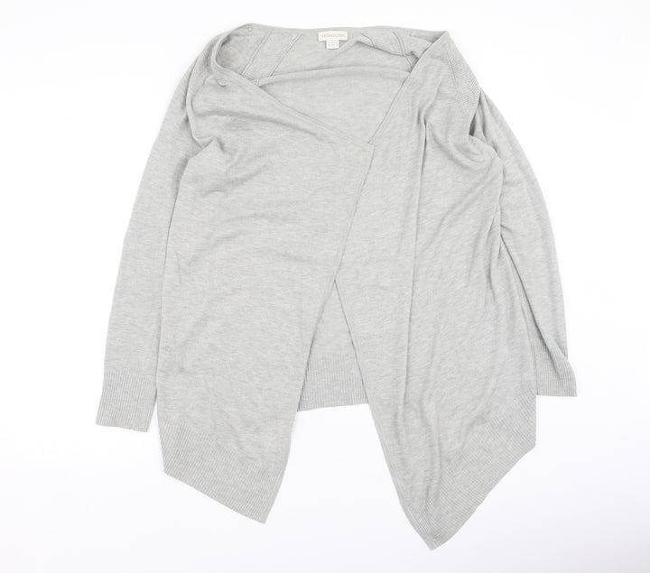 Monsoon Womens Grey Round Neck  Polyester Cardigan Jumper Size 12