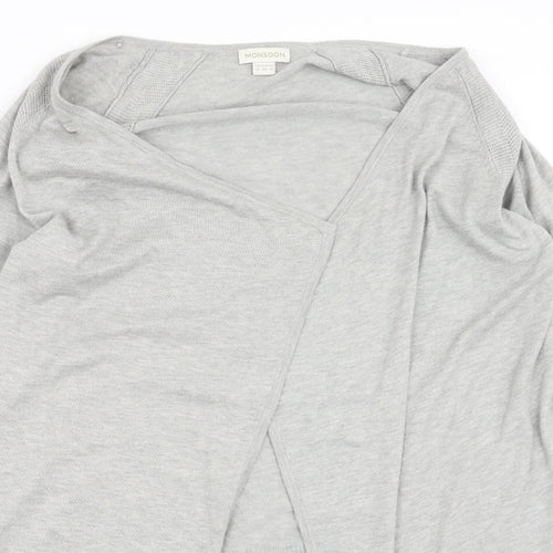 Monsoon Womens Grey Round Neck  Polyester Cardigan Jumper Size 12