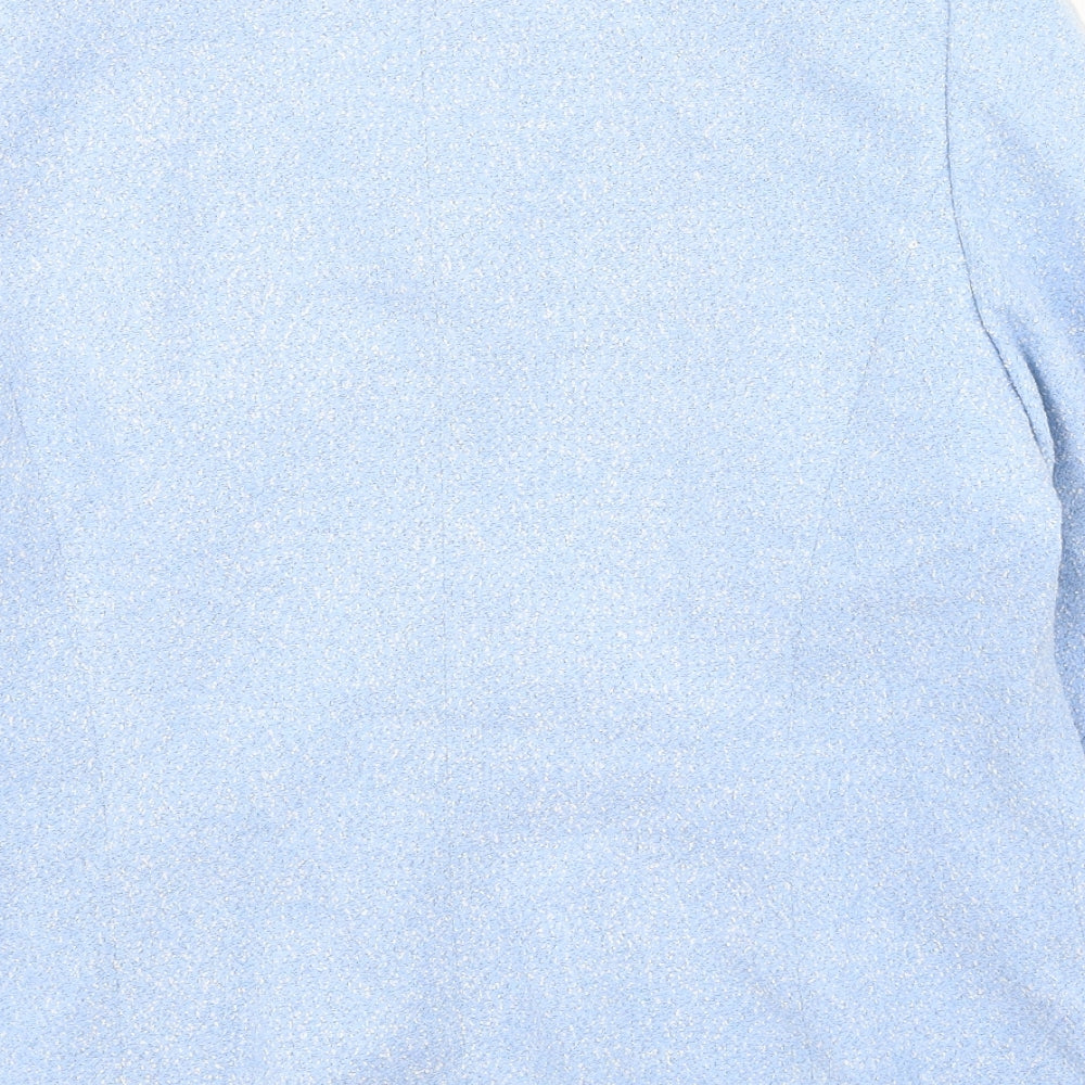Jacques Vert Womens Blue Round Neck  Polyester Cardigan Jumper Size 12