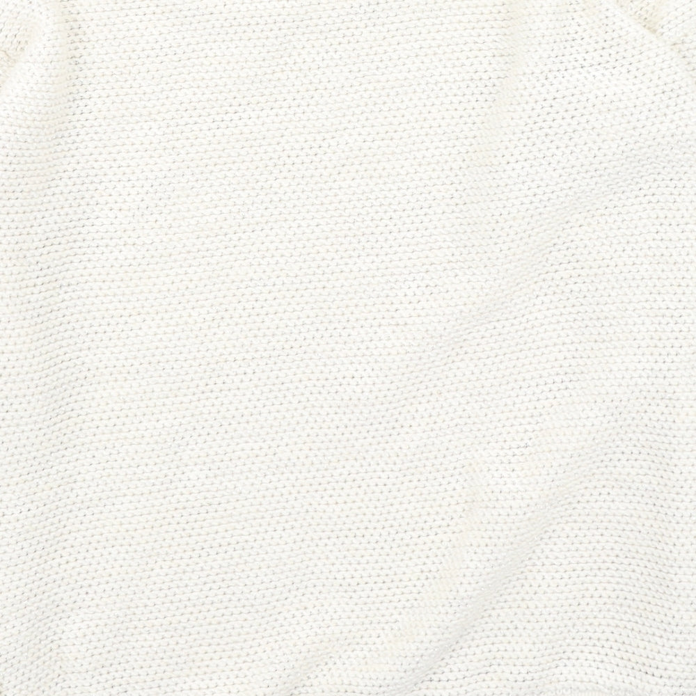 Dorothy Perkins Womens Ivory Round Neck  Cotton Pullover Jumper Size 12